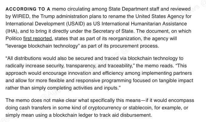 ABD Uluslararası Kalkınma Ajansı, Yardım Dağıtımında Blockchain Teknolojisini Kullanmayı Planlıyor