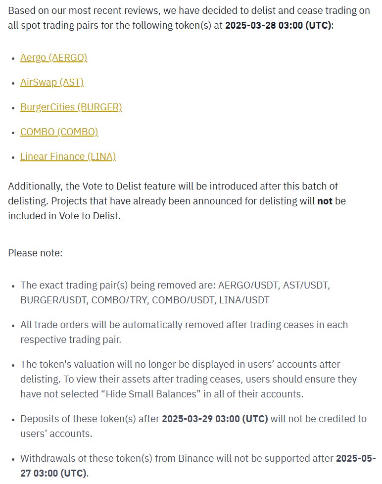 Binance, 5 Kripto Para Biriminin İşlemini Durdurdu