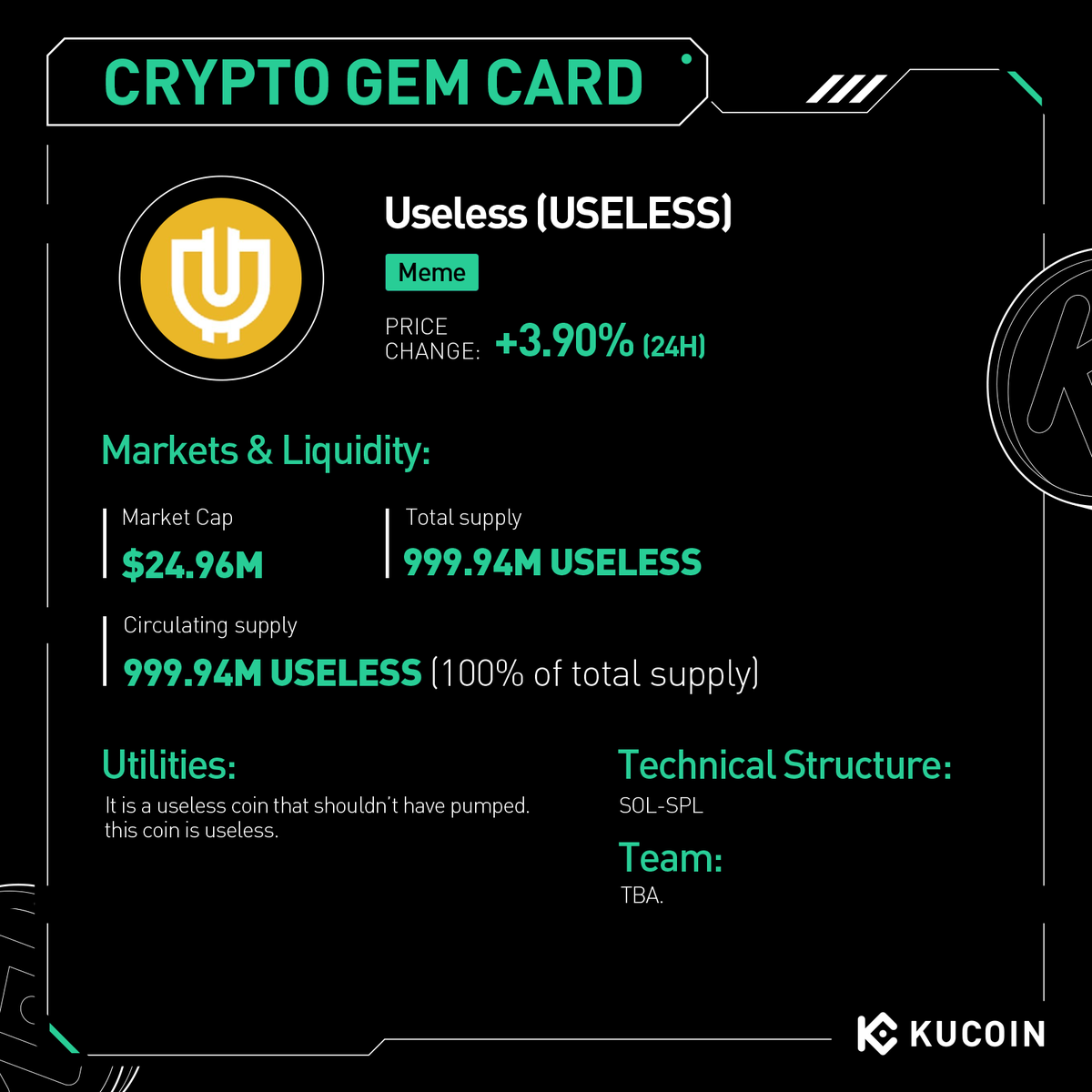 USELESS Token KuCoin'de İşlem Yapmaya Başladı