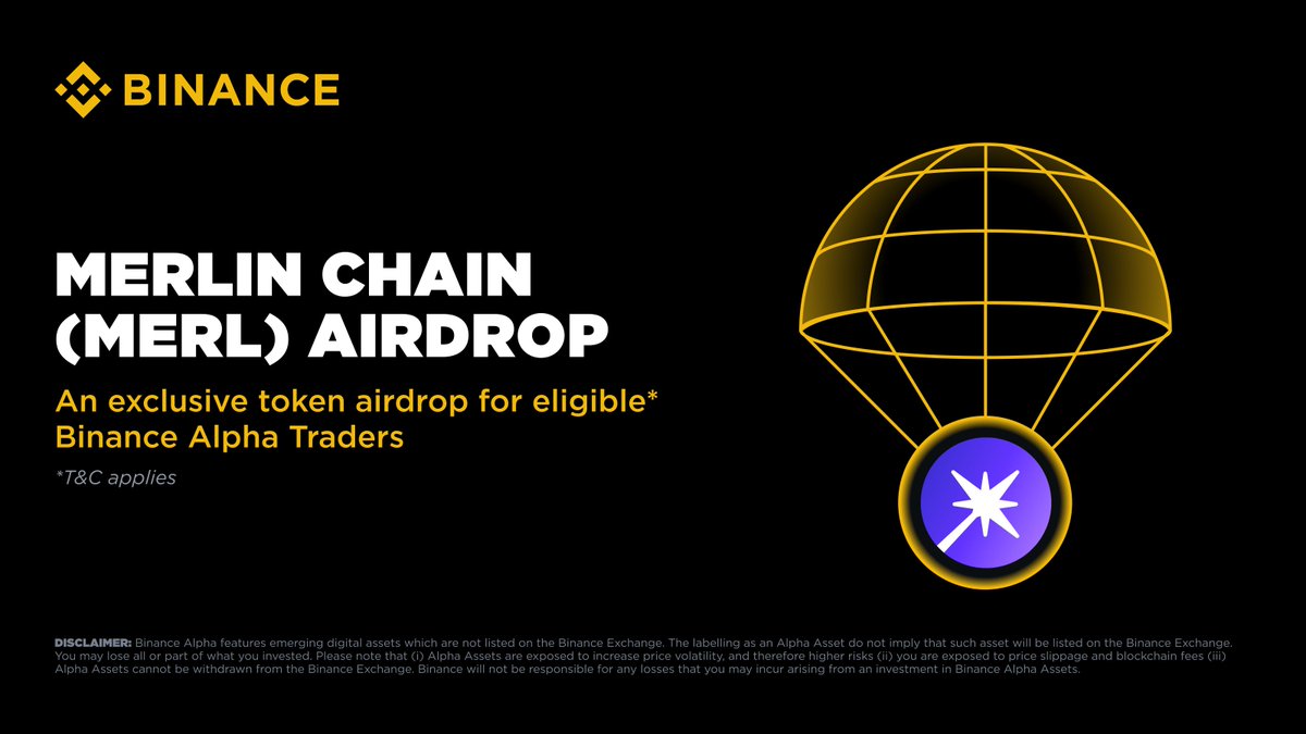 Binance Alpha'da Merlin Chain (MERL) Airdrop Duyurusu